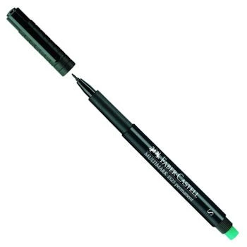 Faber Castell Multimark 1523 Permanent Asetat Kalemi 0.4 mm (S) SİYAH ürün görseli 1