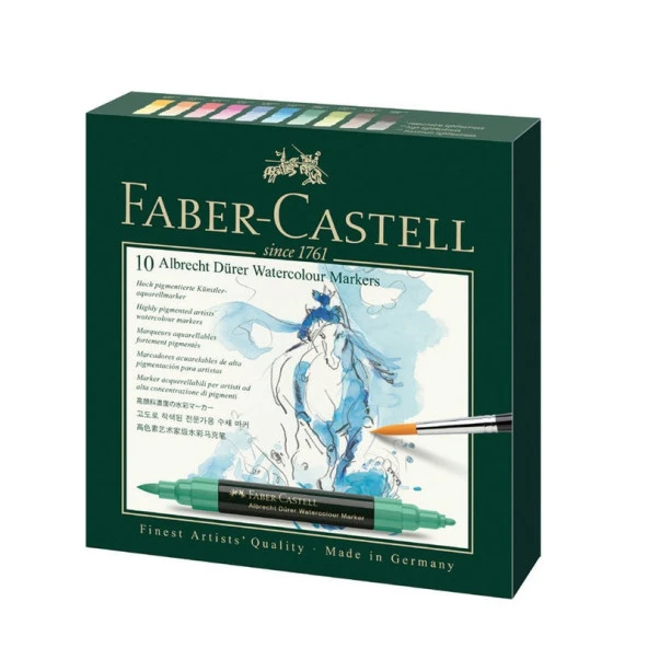 Faber Castell Albrecht Dürer Suluboya Markör 10 Renk ürün görseli 1