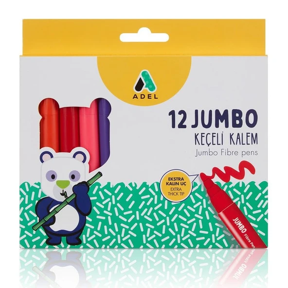 Adel Jumbo Keçeli Kalem 12 Renk ürün görseli 1