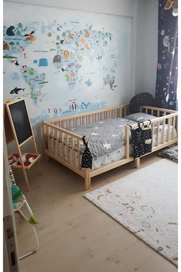 HFT HOME Unisex Montessori Bebek Ve Çocuk Karyolası NÇY 90 x 190 ürün görseli 1