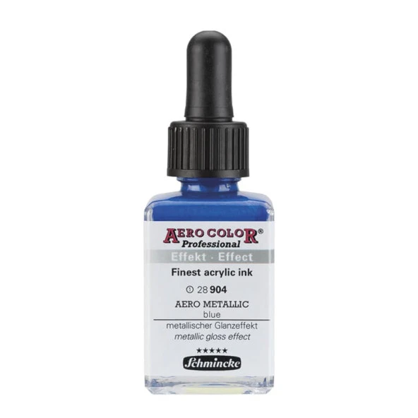 Schmincke Aero Color Professional Airbrush Mürekkep 28 ml. 904 AERO METALLIC Blue ürün görseli 1