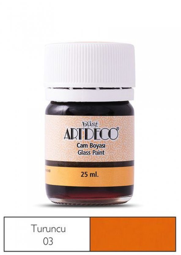 Artdeco Cam Vitray Boyası 25 ml. 03 TURUNCU ürün görseli 1