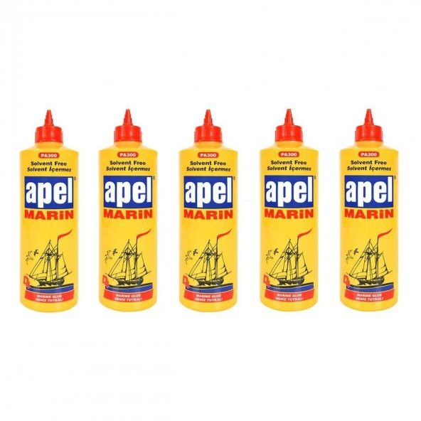 5 Adet Apel Marin Poliüretan Suya Dayanıklı Deniz Tutkalı 600 ml ürün görseli 1