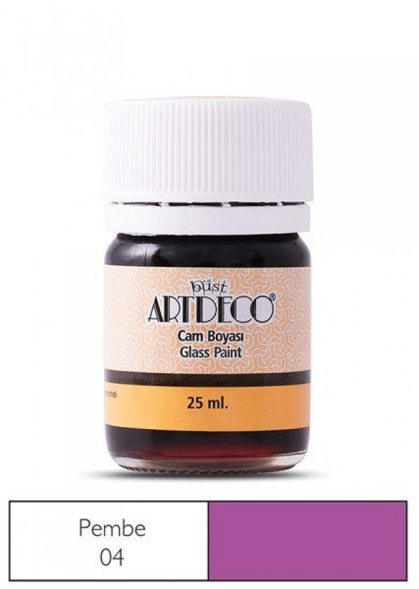 Artdeco Cam Vitray Boyası 25 ml. 04 PEMBE ürün görseli 1