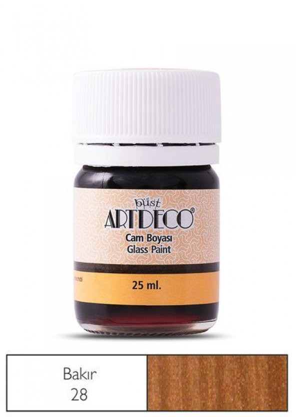 Artdeco Cam Vitray Boyası 25 ml. 28 METALİK BAKIR ürün görseli 1