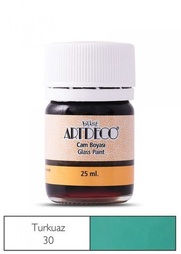 Artdeco Cam Vitray Boyası 25 ml. 30 TURKUAZ ürün görseli 1
