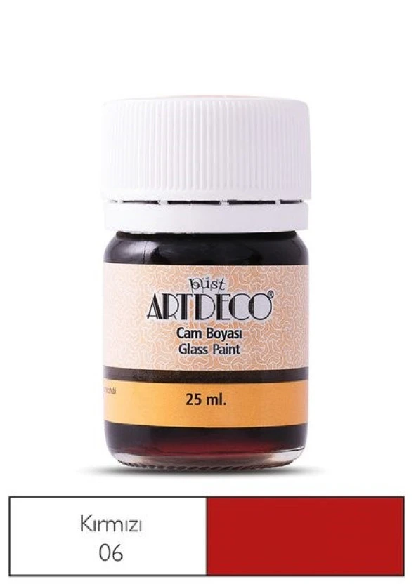 Artdeco Cam Vitray Boyası 25 ml. 06 KIRMIZI ürün görseli 1