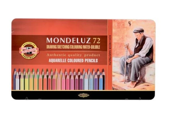 Koh-i Noor Mondeluz Aquarell Boya Kalemi 72 Renk Metal Kutu ürün görseli 1