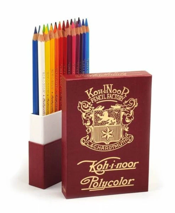 Koh-i Noor Polycolor Artist Kuru Boya Kalemi 24 Renk RETRO Özel Kutu ürün görseli 1