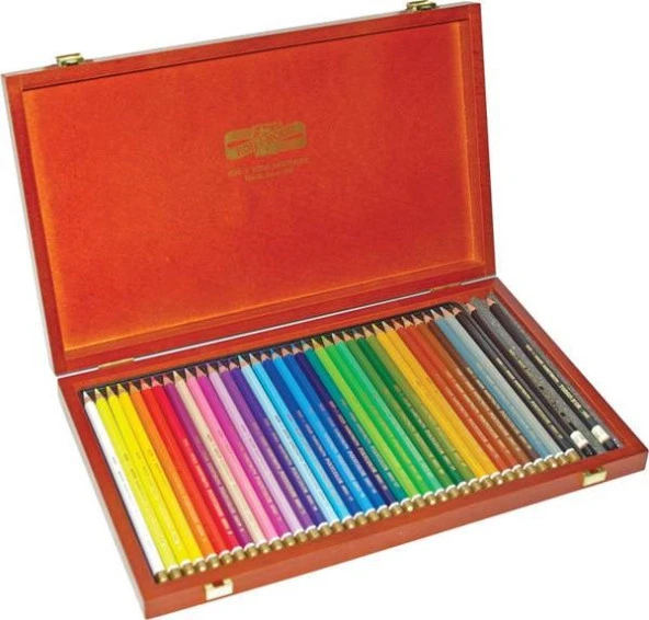 Koh-i Noor Polycolor Artist Kuru Boya Kalemi 36 Renk Ahşap Kutu ürün görseli 1