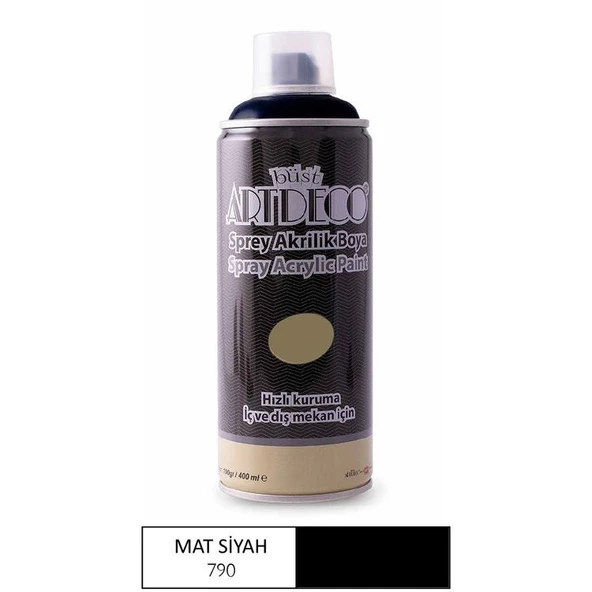 Artdeco Akrilik Sprey Boya 400 ml. MAT SİYAH ürün görseli 1