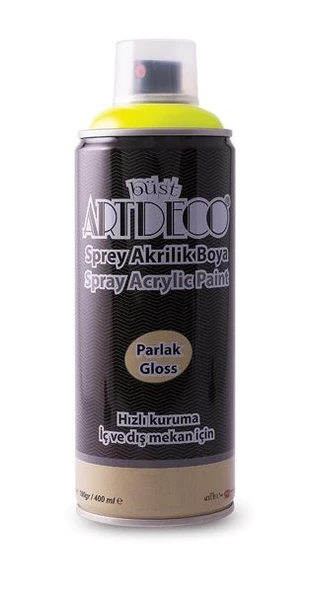 Artdeco Akrilik Sprey Boya 400 ml. NEON SARI ürün görseli 1