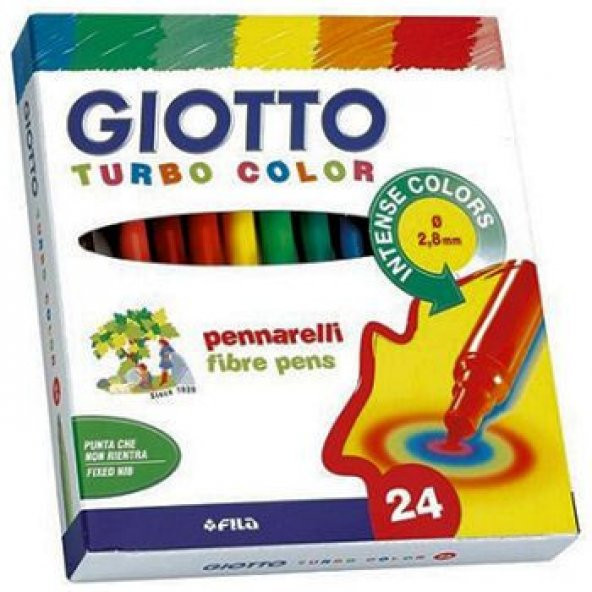 Giotto Turbo Color Keçeli Boya Kalemi 24 Renk ürün görseli 1