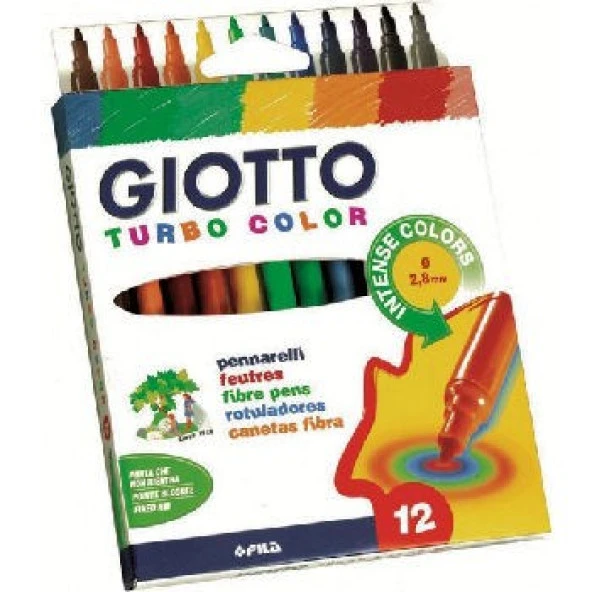 Giotto Turbo Color Keçeli Boya Kalemi 12 Renk ürün görseli 1