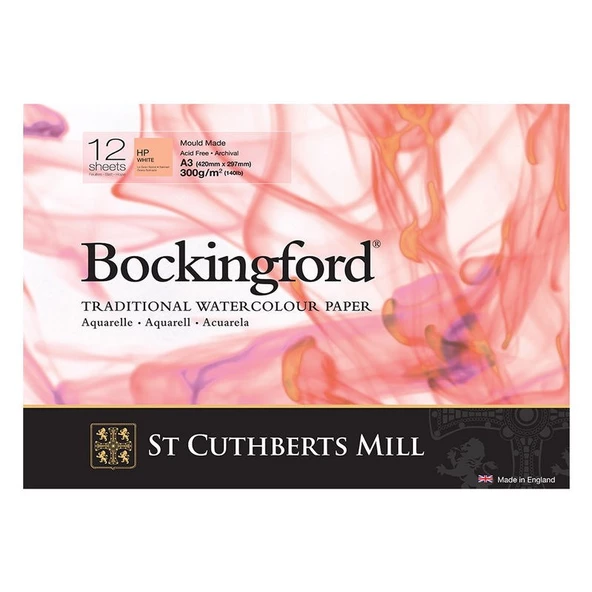 Bockingford Suluboya Blok Hot Pres 300 gr 297x420mm (A3) 12 yp ürün görseli 1