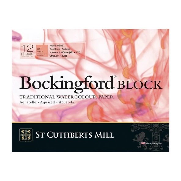 Bockingford Suluboya Blok Hot Pres 300 gr 410x310mm 12 yp ürün görseli 1