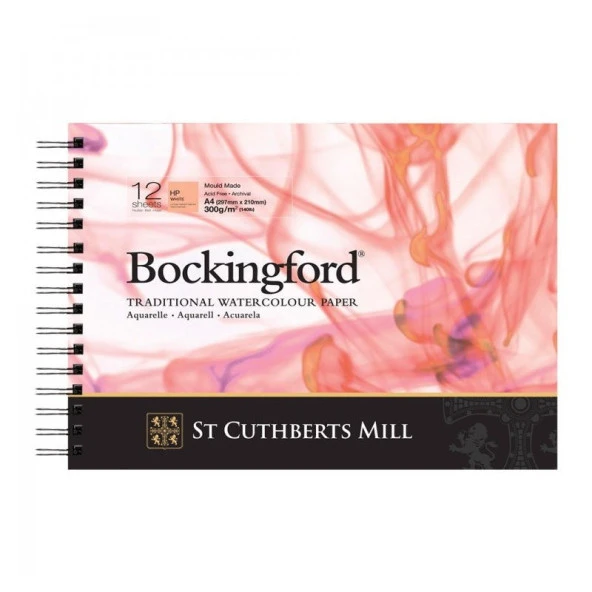 Bockingford Spiralli Suluboya Defteri Hot Pres 300 gr 297x210mm (A4) 12 yp ürün görseli 1