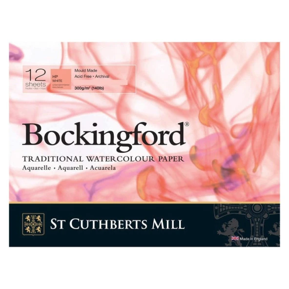 Bockingford Suluboya Blok Hot Pres 300 gr 297x210mm (A4) 12 yp ürün görseli 1