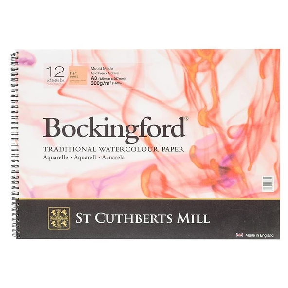 Bockingford Spiralli Suluboya Defteri Hot Pres 300 gr 297x420mm (A3) 12 yp ürün görseli 1