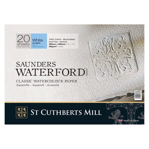 Saunders Waterford Suluboya Blok Cold Pres 300 gr 360x260mm 20 yp ürün görseli 1