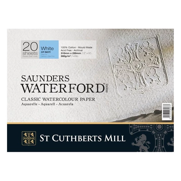 Saunders Waterford Suluboya Blok Cold Pres 300 gr 310x230mm 20 yp ürün görseli 1