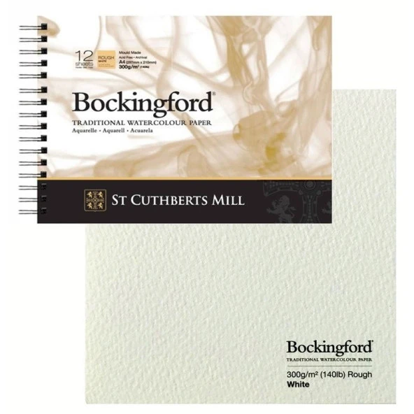 Bockingford Spiralli Suluboya Defteri Rough 300 gr 297x210mm (A4) 12 yp ürün görseli 1