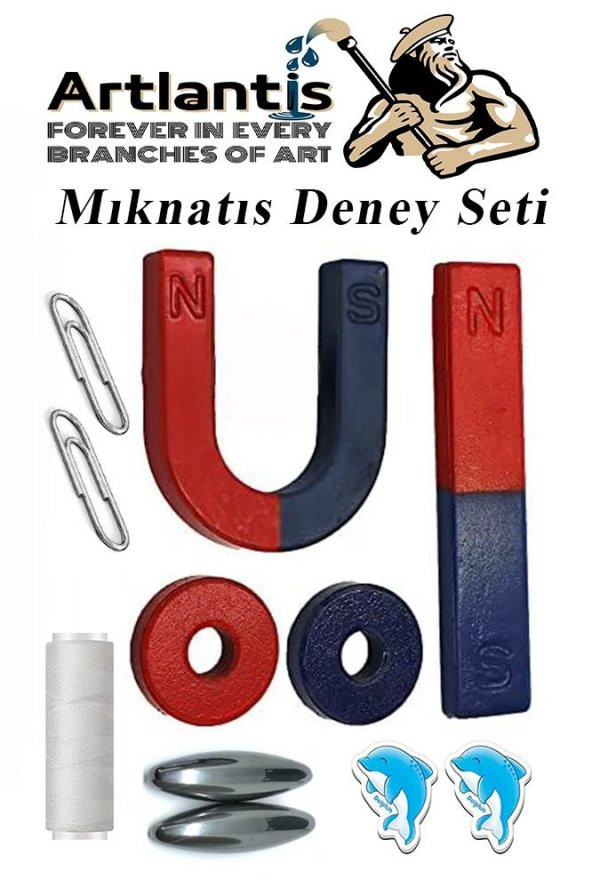 Mıknatıs Seti 1 Paket Deney Malzemesi Okul Projeleri İçin Manyetik Mıknatıs Deney Oyun Seti Eğitici ürün görseli 1