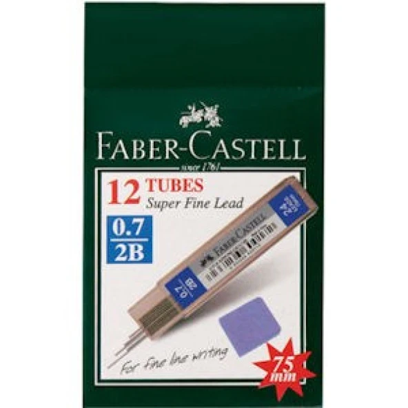 Faber Castell Super Fine Min Mekanik Kurşun Kalem Ucu 0.7 mm 2B 12li Kutu ürün görseli 1