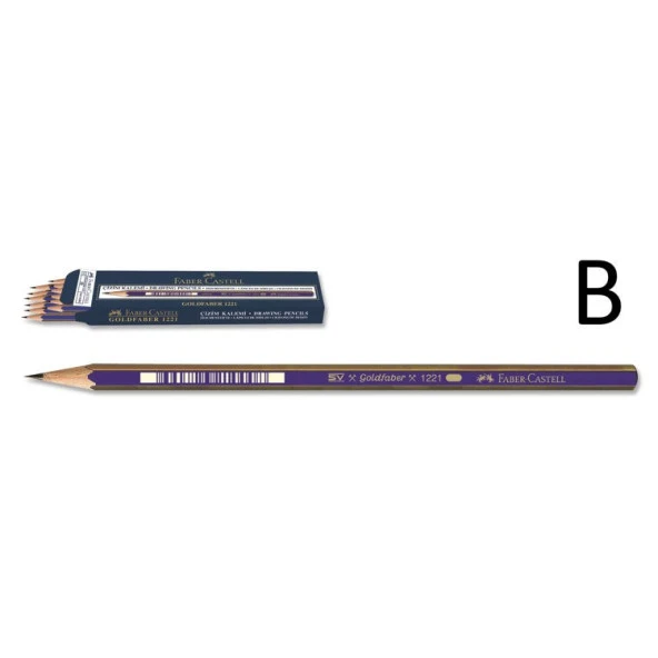 Faber Castell Goldfaber 1221 Dereceli Kalem B 12li KUTU ürün görseli 1