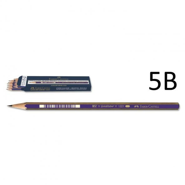 Faber Castell Goldfaber 1221 Dereceli Kalem 5B 12li KUTU ürün görseli 1