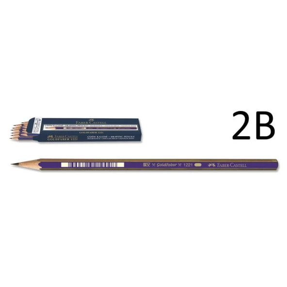 Faber Castell Goldfaber 1221 Dereceli Kalem 2B 12li KUTU ürün görseli 1