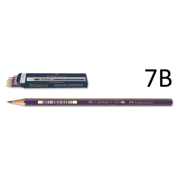 Faber Castell Goldfaber 1221 Dereceli Kalem 7B 12li KUTU ürün görseli 1