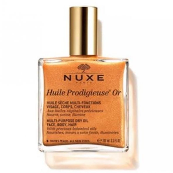 Nuxe Huile Prodigieuse OR Altın Parıltılı Yüz Vücut Saçlar İçin Çok Amaçlı Kuru Yağ 100 ml ürün görseli 1