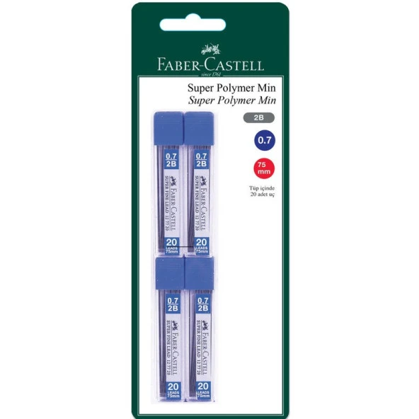 Faber Castell Super Fine Min Mekanik Kurşun Kalem Ucu 0.7 mm 2B 4 Adet ürün görseli 1