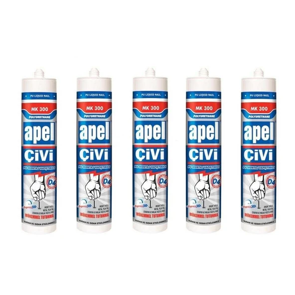 5 Adet Apel Silikon Sıvı Çivi Montaj Kit Güçlü Yapıştırıcı 390 gr ürün görseli 1