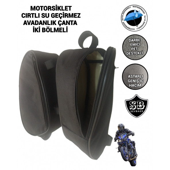 MOTORSİKLET SU GEÇİRMEZ YAN AVADANLIK ÇANTALARI ürün görseli 1