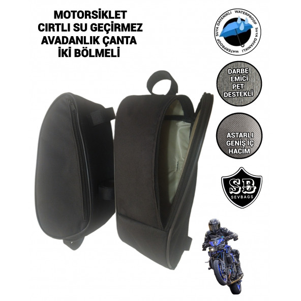 MOTORSİKLET SU GEÇİRMEZ YAN AVADANLIK ÇANTALARI - Resim 5