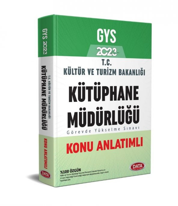 2023 GYS Kültür ve Turizm Bakanlığı Kütüphane Müdürlüğü Hazırlık Kitabı Data Yayınları ürün görseli 1
