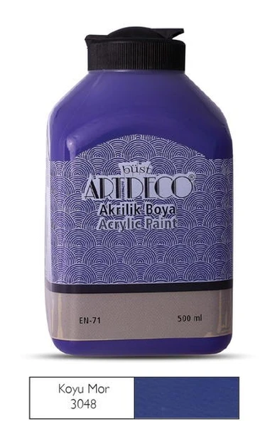Artdeco Akrilik Boya 500 ml. 3048 KOYU MOR ürün görseli 1