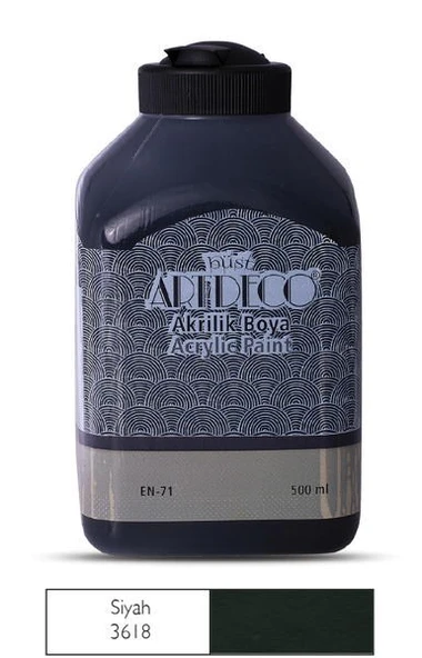 Artdeco Akrilik Boya 500 ml. 3618 SİYAH ürün görseli 1