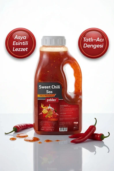 Sweet Chili Sos 2.4 kg (2400 g) - Tatlı Biberli Hazır Dip ve Marinasyon Sosu ürün görseli 1