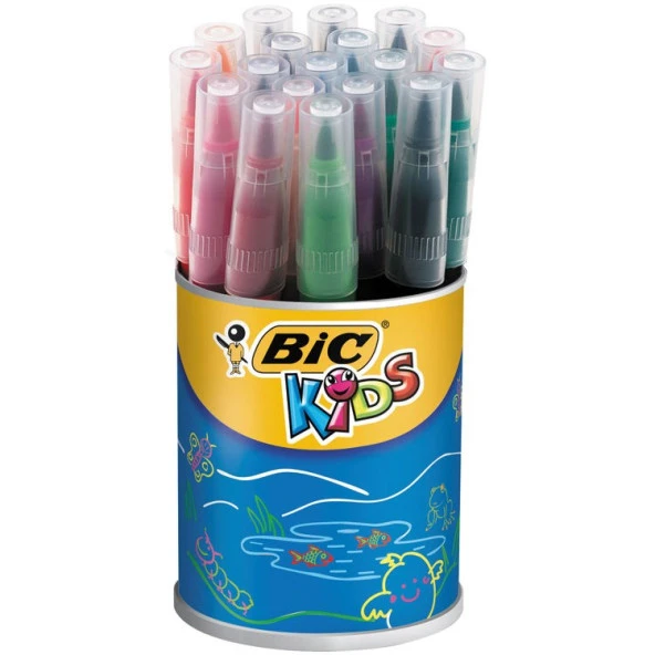Bic Kids Visaquarelle Fırça Uçlu Keçeli Boya Kalemi 18 Renk Kavanoz ürün görseli 1
