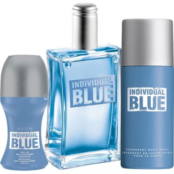 Avon İndividual Blue Edt 100 Ml Erkek Parfüm 3'Lü Set ürün görseli 1