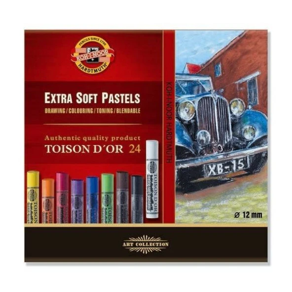 Koh-i Noor Toison Dor Extra Soft Pastel Boya (Kalın) 24 Renk ürün görseli 1