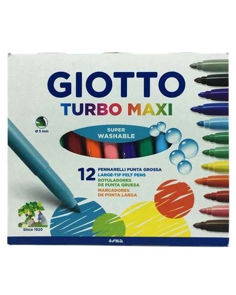 Giotto Turbo Maxi Keçeli Kalem 12 Renk ürün görseli 1