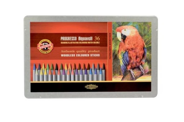 Koh-i Noor Progresso Aquarell Ağaçsız Sulandırılabilir Boya Kalemi 36 Renk ürün görseli 1