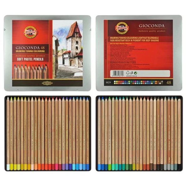 Koh-i Noor Gioconda Soft Pastel Kalem 48 Renk Metal Kutu ürün görseli 1