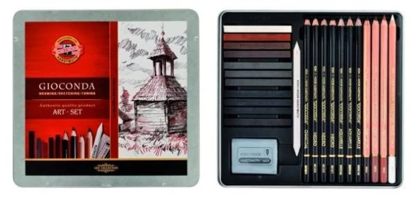 Koh-i Noor Gioconda Art Set Renkli Resim Seti 24 Parça Metal Kutulu ürün görseli 1