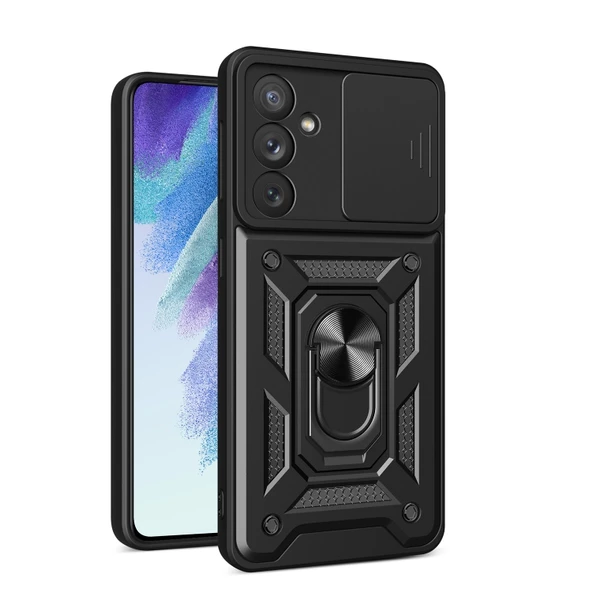 Gpack Samsung Galaxy M14 Kılıf Sert Silikon Tank Aramid Sürgülü Vega Yüzüklü ürün görseli 1