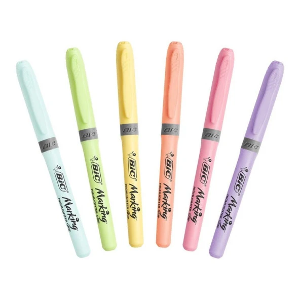 Bic Marking Highlighter Grip İşaretleme Kalemi Pastel 6 Renk ürün görseli 1